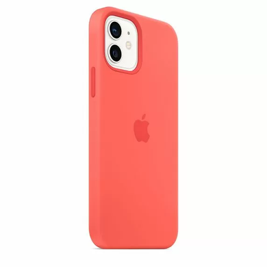 Чохол Silicone Case with Magsafe для iPhone 12 / 12 Pro Pink Citrus AAA фото