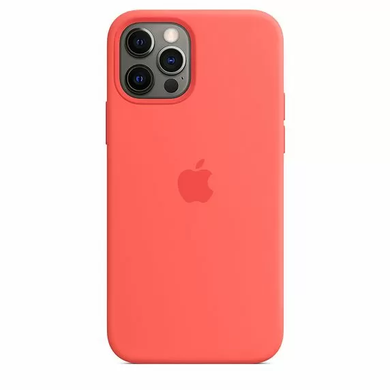 Чохол Silicone Case with Magsafe для iPhone 12 / 12 Pro Pink Citrus AAA фото