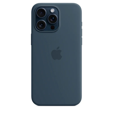 Чохол Silicone case with MagSafe для iPhone 15 Pro Max Storm Blue AAA фото