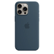 Чехол Silicone case with MagSafe для iPhone 15 Pro Max Storm Blue AAA