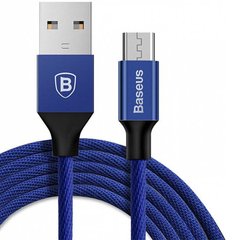 Кабель Micro-USB to USB Baseus (CAMYW-A13) 1 метр синий Blue фото
