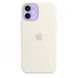 Чехол Apple Silicone case with MagSafe для iPhone 12 mini White AAA