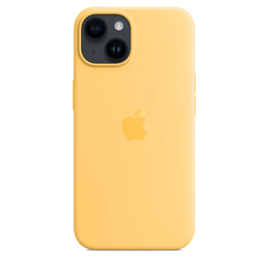 Чохол Apple Silicone case with MagSafe для iPhone 14 Sunglow AAA фото