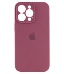 Чохол Silicone Case Full Camera Protective (AA) для Apple iPhone 14 Pro (Бордовий / Plum) фото