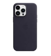 Чохол шкіряний Apple Leather Case with MagSafe для iPhone 14 Pro Max синій Ink фото