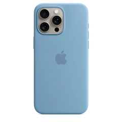 Чохол Silicone case with MagSafe для iPhone 15 Pro Max Winter Blue AAA фото
