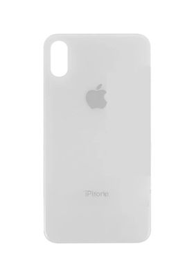 Стекло защитное на заднюю панель цветное глянцевое для iPhone X/Xs White фото