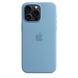 Чехол Silicone case with MagSafe для iPhone 15 Pro Max Winter Blue AAA