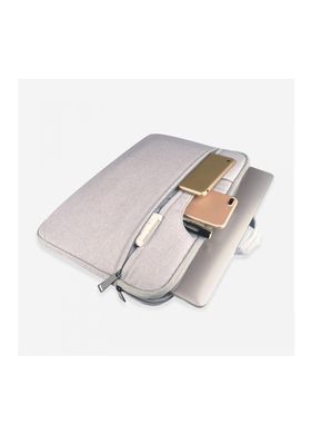 Тканинний чохол-сумка для MacBook 15 рожевий ARM захисний з ручками Gray фото