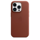 Чохол шкіряний Apple Leather Case with MagSafe для iPhone 14 Pro коричневий Umber