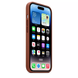 Чехол кожаный Apple Leather Case with MagSafe для iPhone 14 Pro коричневый Umber