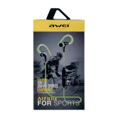 Навушники бездротові вакуумні Awei A890 Sport Bluetooth з мікрофоном чорні Black фото