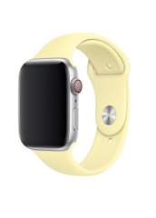 Ремінець Sport Band для Apple Watch 42 / 44mm силіконовий жовтий спортивний size (s) ARM Series 6 5 4 3 2 1 Mellow Yellow фото