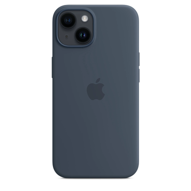 Чохол Silicone Case with Magsafe для iPhone 14 Storm Blue AAA фото