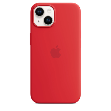 Чохол Apple Silicone case with MagSafe для iPhone 14 Red AAA фото