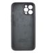 Чохол Silicone Case Full Camera Protective (AA) для Apple iPhone 12 Pro (Сірий / Dark Gray)