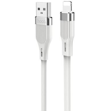 Кабель Lightning to USB Hoco U72 1 метр білий White фото