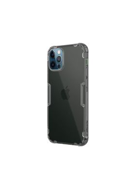 Чехол силиконовый Nillkin Nature TPU Case для iPhone 12/12 Pro прозрачный серый Clear Gray фото