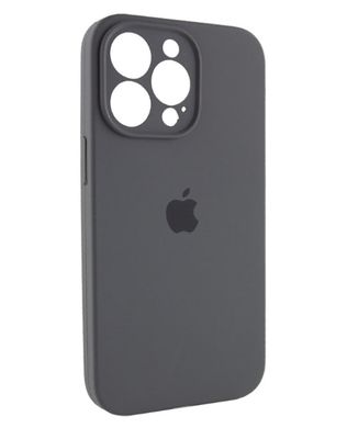 Чохол Silicone Case Full Camera Protective (AA) для Apple iPhone 15 Pro Max (Сірий / Dark Gray) фото