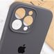 Чохол Silicone Case Full Camera Protective (AA) для Apple iPhone 15 Pro Max (Сірий / Dark Gray)