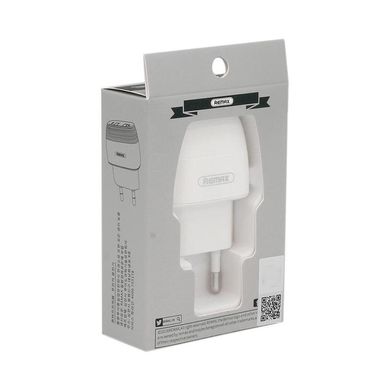 Мережевий зарядний пристрій Remax 2 порту USB швидка зарядка 2.1A СЗУ біле White (RP-U29) фото