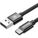 Автомобільний зарядний пристрій Baseus 2 порту USB швидка зарядка 3.4A АЗП Type-C кабель (TZXLD-B01) чорне Black