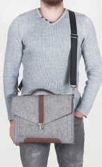 Фетровый чехол-сумка Gmakin для MacBook Air/Pro 13.3 серый с ручками (GS12) Gray фото