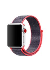 Ремінець Sport Loop для Apple Watch 42 / 44mm нейлоновий рожевий спортивний ARM Series 6 5 4 3 2 1 Electric Pink фото