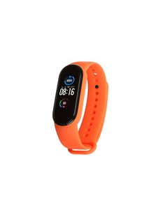 Ремешок для Xiaomi Mi Band 5 силиконовый оранжевый Orange фото