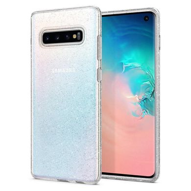 Чехол силиконовый Spigen Original Liquid Crystal Glitter для Samsung Galaxy S10 прозрачный Crystal Quartz Clear фото