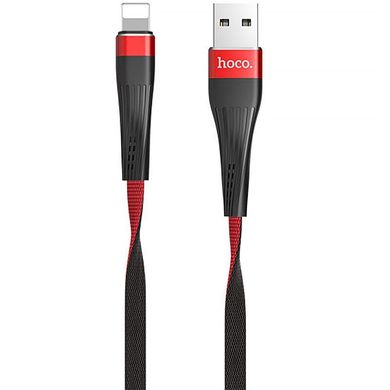 Кабель Lightning to USB Hoco U39 1,2 метра черный+красный Black/Red фото
