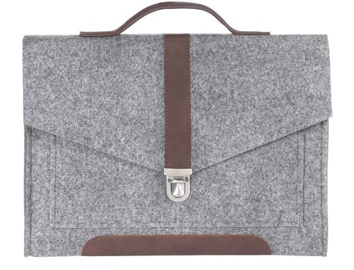 Фетровый чехол-сумка Gmakin для MacBook Air/Pro 13.3 серый с ручками (GS12) Gray фото