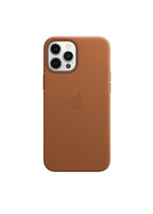 Чехол кожаный ARM Leather Case with MagSafe для iPhone 12 Pro Max коричневый Saddle Brown фото