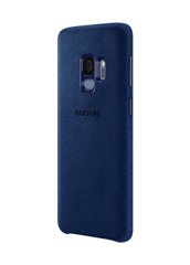 Чехол Alcantara Cover для Samsung Galaxy S9 синий dark Blue фото