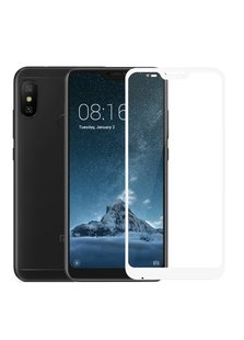 Защитное стекло с рамкой для Xiaomi Mi a2 lite/redmi 6 pro white фото