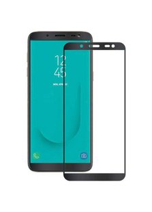 Защитное стекло с рамкой для Samsung J8(2018) black фото