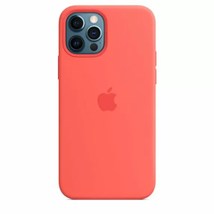 Чохол Silicone Case with Magsafe для iPhone 12/12 Pro Pink Citrus AAA фото