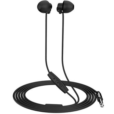 Навушники вакуумні Hoco M56 3.5 Jack з мікрофоном чорні Black фото