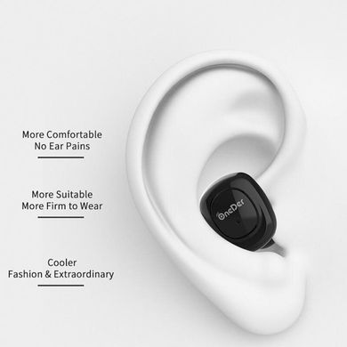 Навушники бездротові вакуумні OneDer TWS-W13 Bluetooth з мікрофоном чорні Black фото