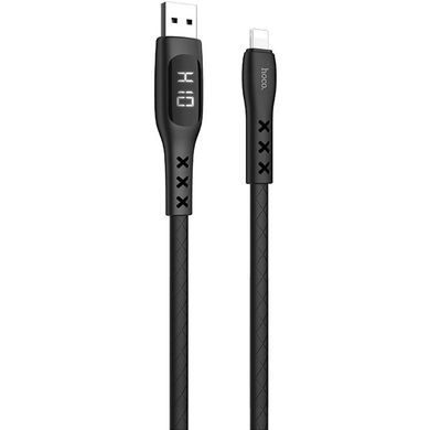 Кабель Lightning to USB Hoco S6 1 метр чорний Black фото
