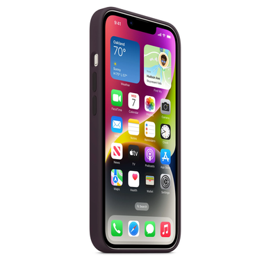 Чохол Apple Silicone case with MagSafe для iPhone 14 Elderberry AAA фото