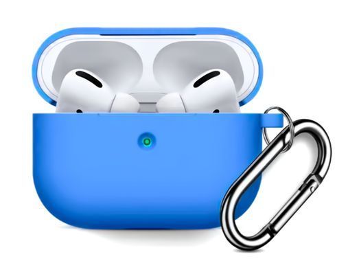 Чохол Silicone Case with Carabiner для Apple AirPods Pro 2 Sky Blue фото