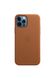 Чехол кожаный ARM Leather Case with MagSafe для iPhone 12 Pro Max коричневый Saddle Brown