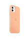 Чохол силіконовий soft-touch Apple Silicone case with Mag Safe для iPhone 12/12 Pro помаранчевий Cantaloupe