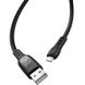 USB Cable Hoco S6 Sentinel Lightning Black 1m (with display)