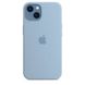 Чехол силиконовый soft-touch Apple Silicone case with MagSafe для iPhone 13 синий Blue Fog