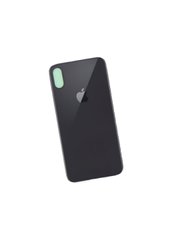 Стекло защитное на заднюю панель цветное глянцевое для iPhone X/Xs Black фото