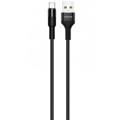 USB Cable Usams US-SJ221 Braided U5 Type-C Black 1.2m фото