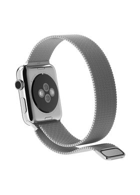 Ремешок Milanese Loop для Apple Watch 38/40mm металлический серебристый магнитный ARM Series 6 5 4 3 2 1 Silver фото