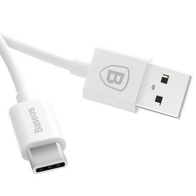 Кабель USB to USB Type-C Baseus (CATYPEC-UE02) 1 метр білий White фото